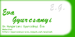 eva gyurcsanyi business card
