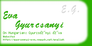 eva gyurcsanyi business card